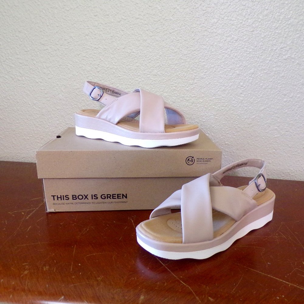 🍉Clara Cove Clarks Platform Sandals Sand-colored